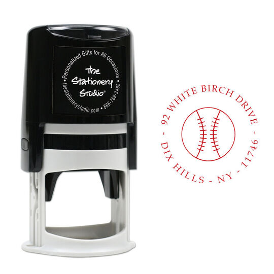 Baseball Address Self-Inking Stamper